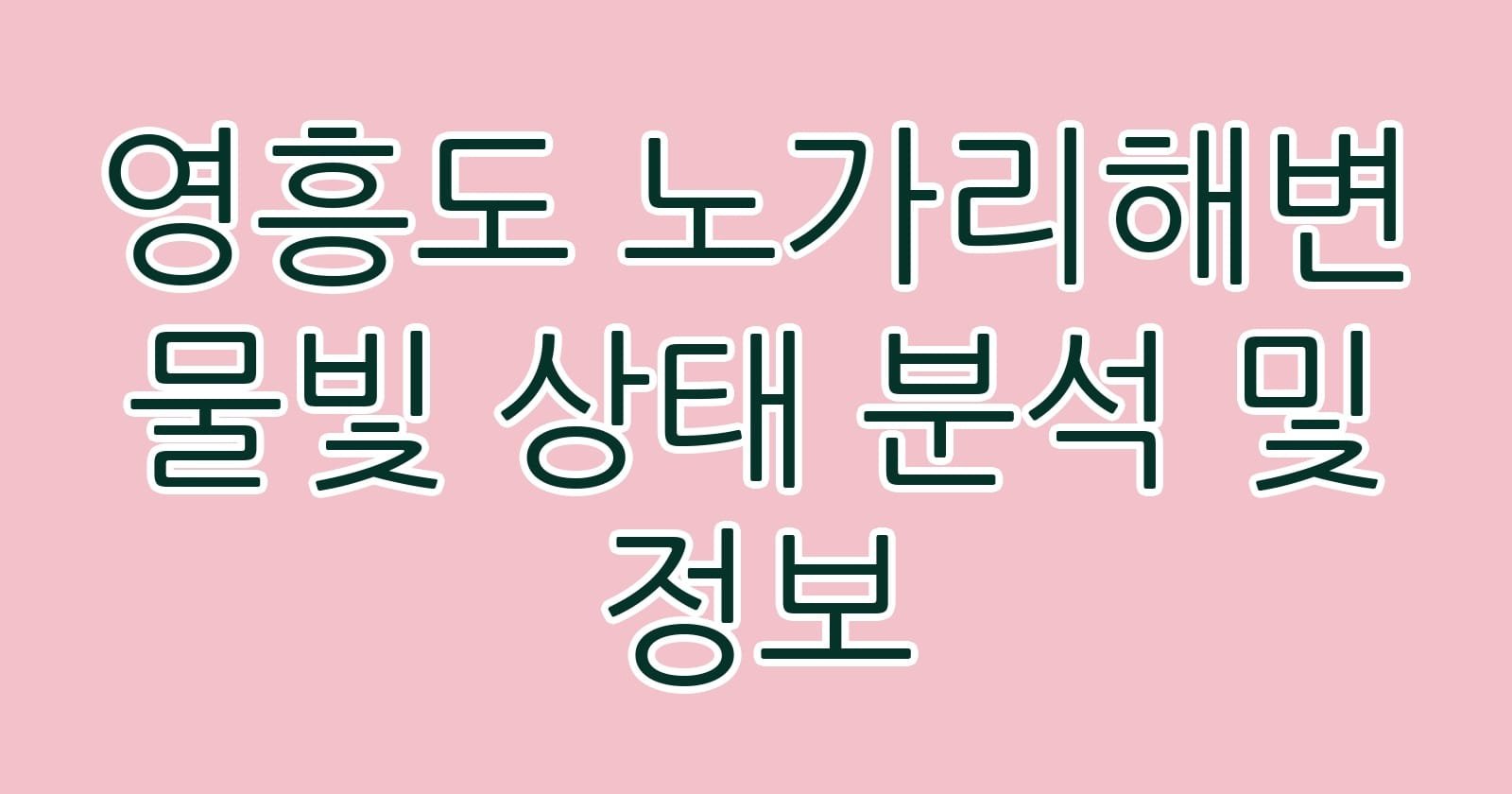 영흥도노가리해변물빛상태분석및정보 thumb