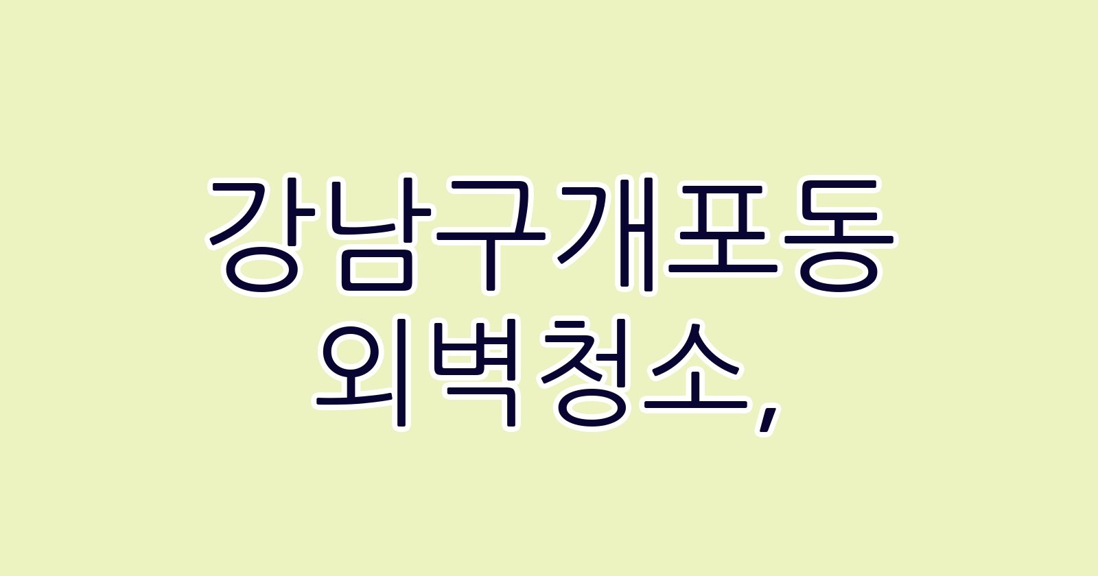 강남구개포동 외벽청소