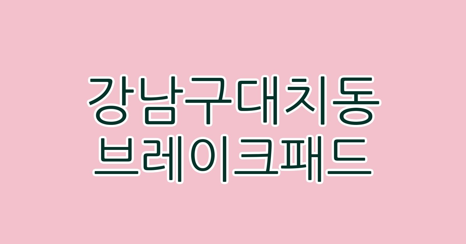 강남구대치동 브레이크패드