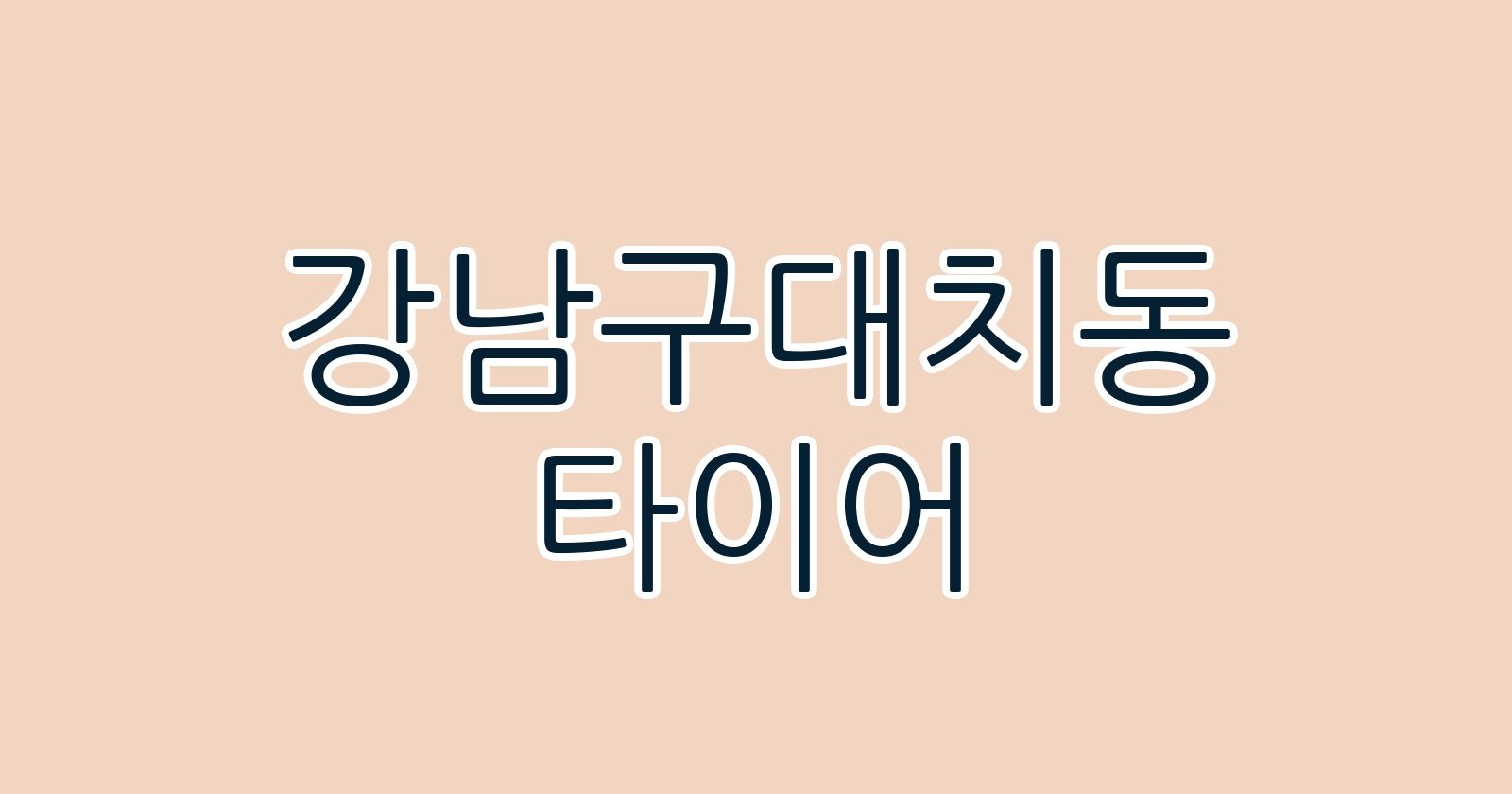 강남구대치동 타이어