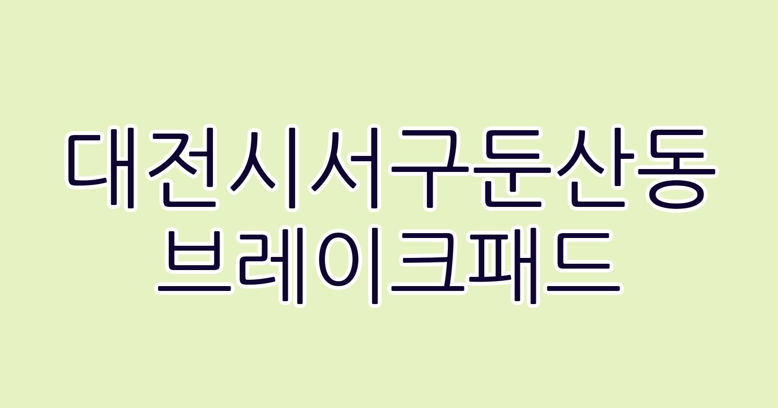 대전시서구둔산동 브레이크패드