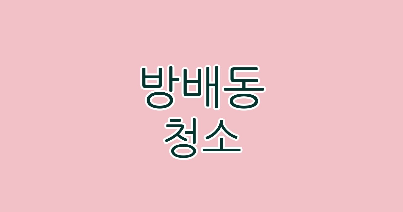 방배동 청소