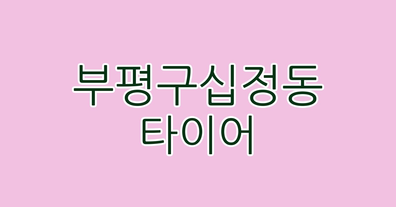 부평구십정동 타이어