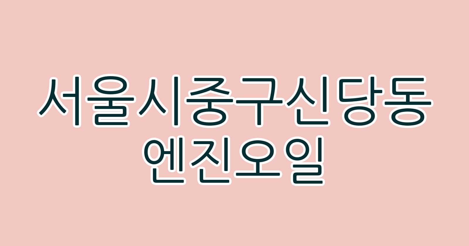 서울시중구신당동 엔진오일