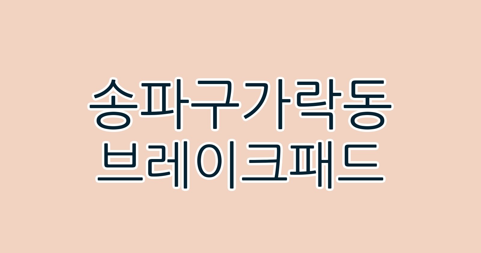 송파구가락동 브레이크패드
