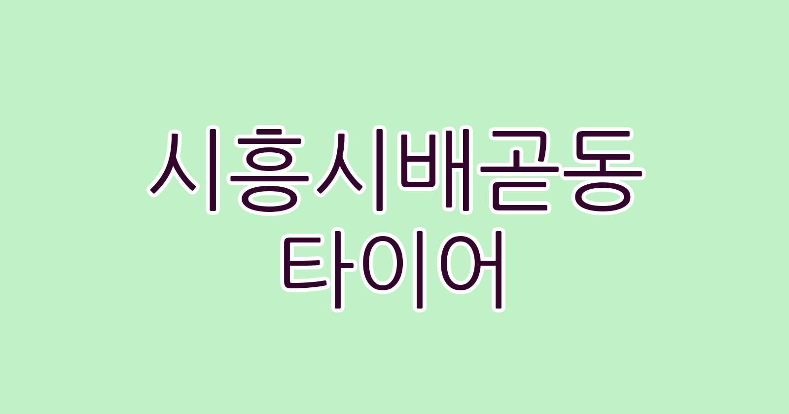 시흥시배곧동 타이어