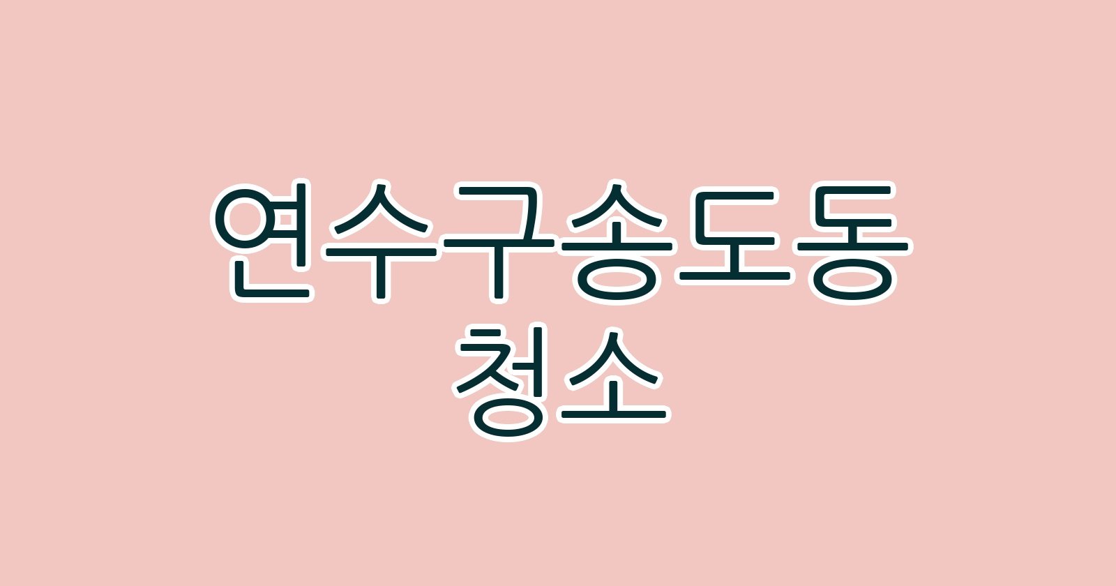 연수구송도동 청소