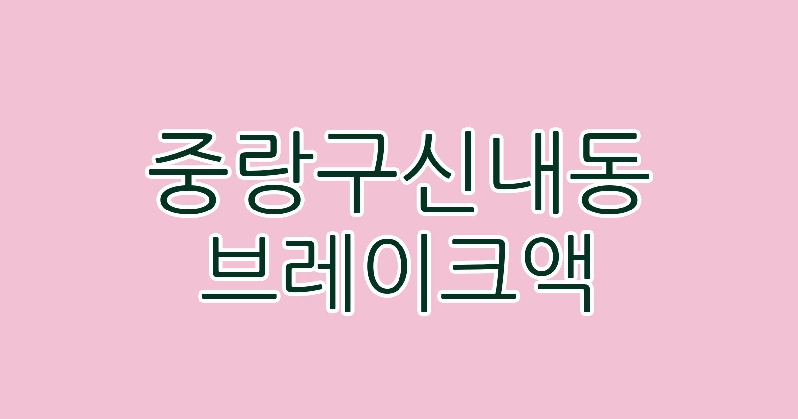 중랑구신내동 브레이크액