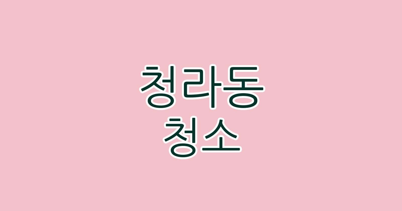 청라동 청소