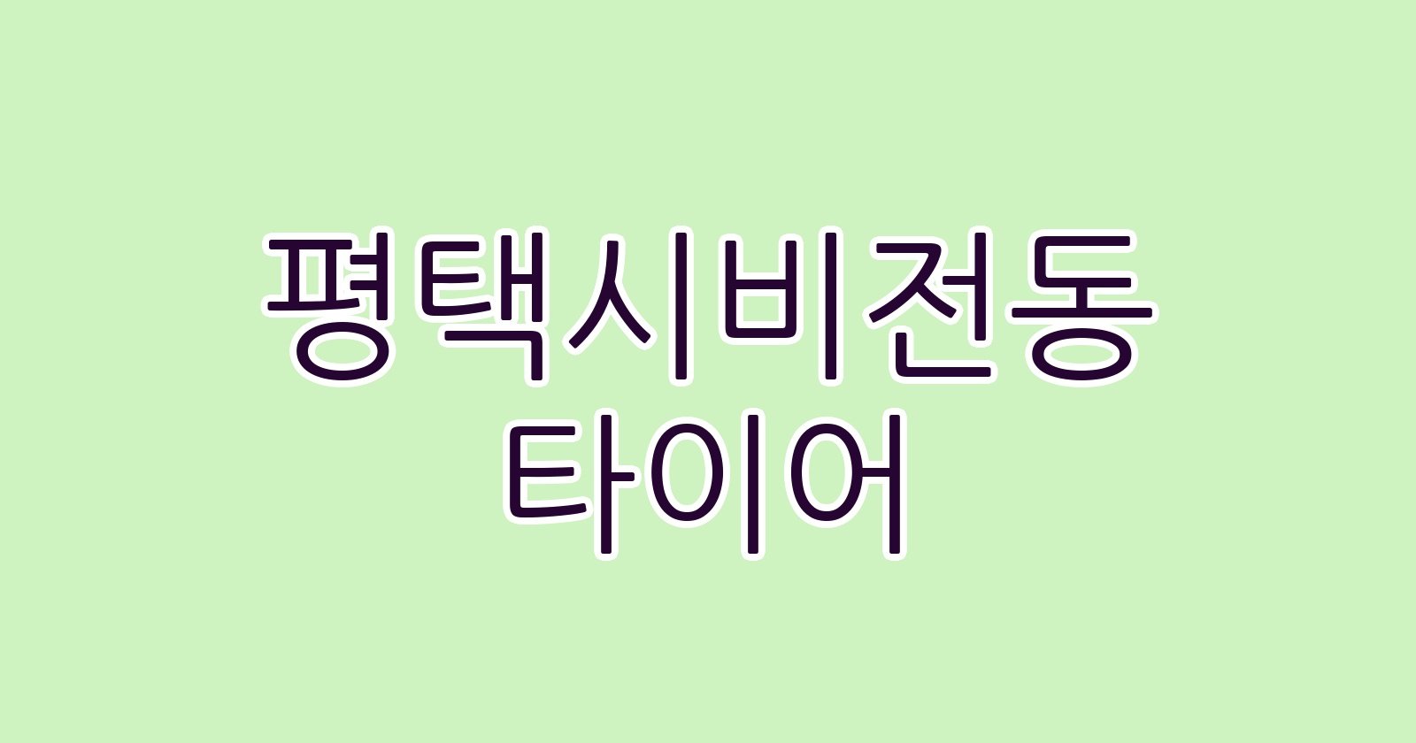 평택시비전동 타이어